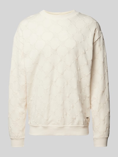 JOOP! Collection Sweatshirt mit gerippten Abschlüssen Offwhite 2