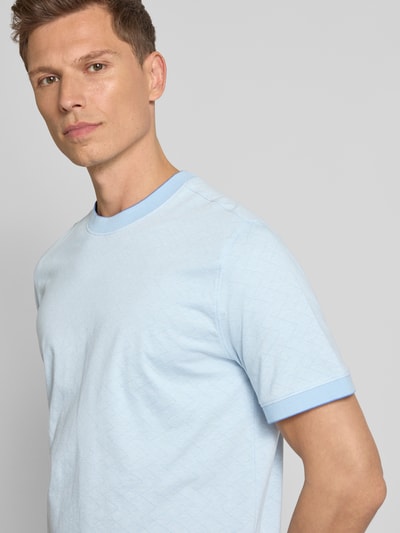 PAUL SMITH T-Shirt mit gerippten Abschlüssen Marine 3
