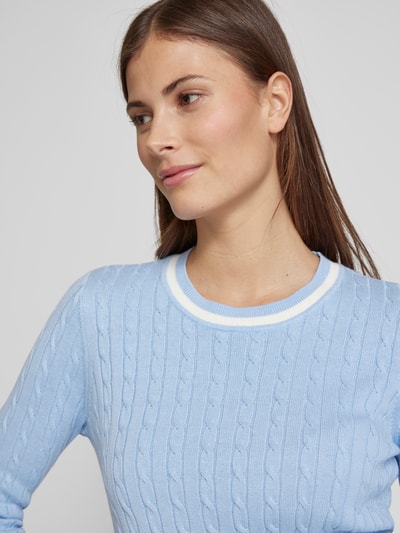 Christian Berg Woman Strickpullover mit gerippten Abschlüssen Bleu 3