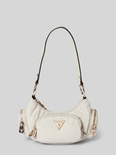 Guess Handtasche mit Label-Applikation Taupe 2