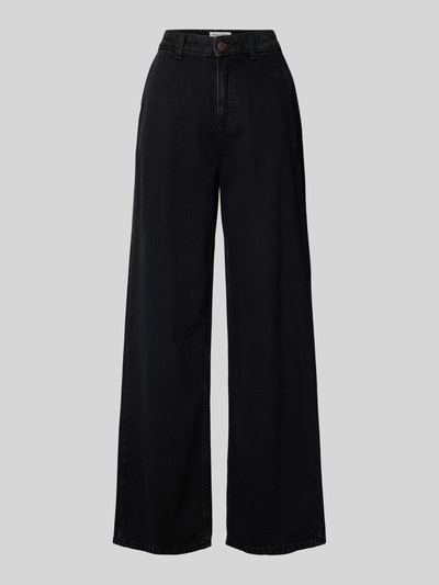 Marc O'Polo Wide Leg Jeans aus reiner Baumwolle und Rigid Denim Black 2