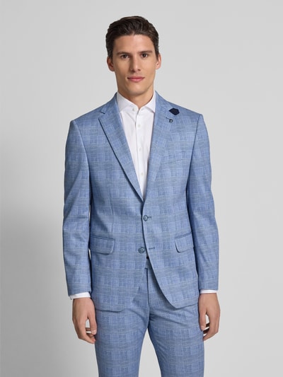DIGEL Modern fit colbert met paspelzak op de borst, model 'Ezzo' Blauw - 4