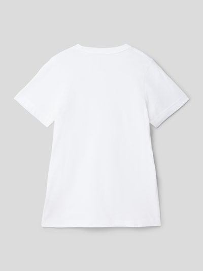 Nike T-Shirt mit Logo-Stitching Weiss 3