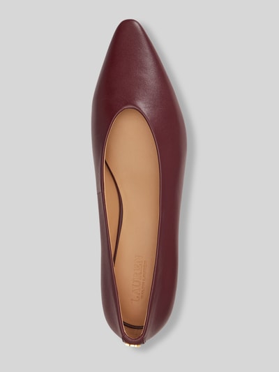 Lauren Ralph Lauren Ballerina aus echtem Rindsleder Bordeaux 3
