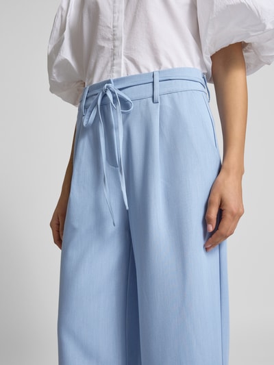 moves Flared Stoffhose mit Kordelzug Modell 'Andriana' Hellblau 3