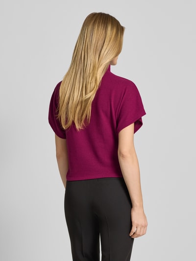 ZABAIONE T-shirt met labeldetail Donkerrood - 5