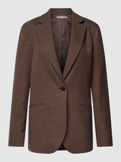 Jake*s Collection Blazer met viscose en paspelzakken Chocoladebruin - 2