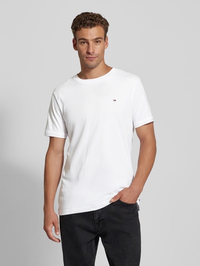 Tommy Hilfiger T-Shirt mit Logo-Stitching Weiss 4