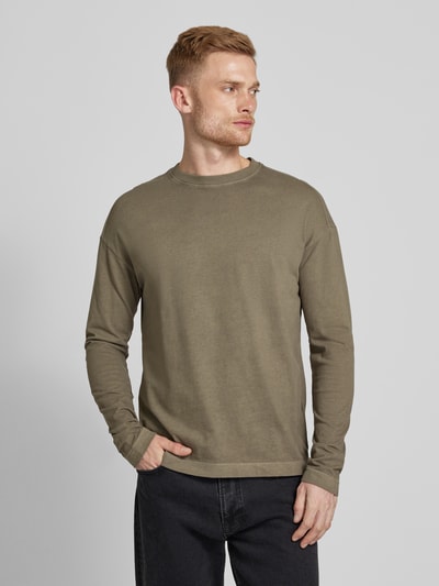 Drykorn Longsleeve mit überschnittenen Schultern Modell 'MARRIO' Oliv 4