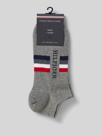 Tommy Hilfiger Socken mit Label-Print im 2er-Pack Mittelgrau Melange 3