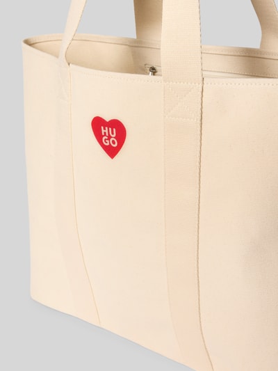 HUGO Strandtasche aus reiner Baumwolle Modell 'Becky CH' Offwhite 3