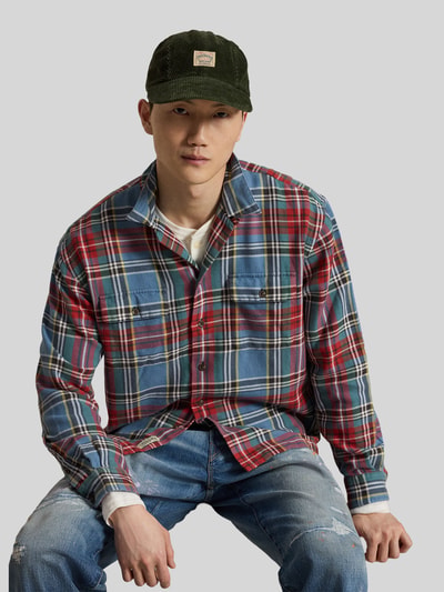 Polo Ralph Lauren Regular Fit Flanellhemd mit Brusttaschen Marine 3