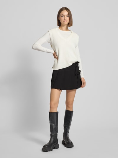 Only Uitlopende skort met viscose, model 'MELANIE' Zwart - 1