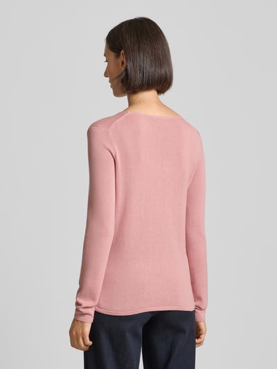 Tom Tailor Bluzka z dzianiny o kroju regular fit z mieszanki bawełny i wiskozy Mocnoróżowy 5