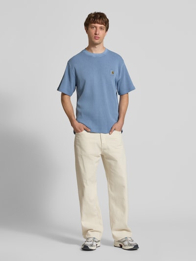 Carhartt Work In Progress T-Shirt mit Strukturmuster Modell 'Nelson' Hellblau 1