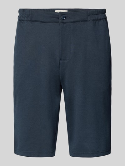 Produktfoto, Regular Fit Bermudas Modell 'ADRIAN' von Blend in Dunkelblau, Material-Mix mit Viskose-Anteil, Eingrifftaschen, Bundweite 41 cm, Innenbeinlänge 26 cm bei Größe M