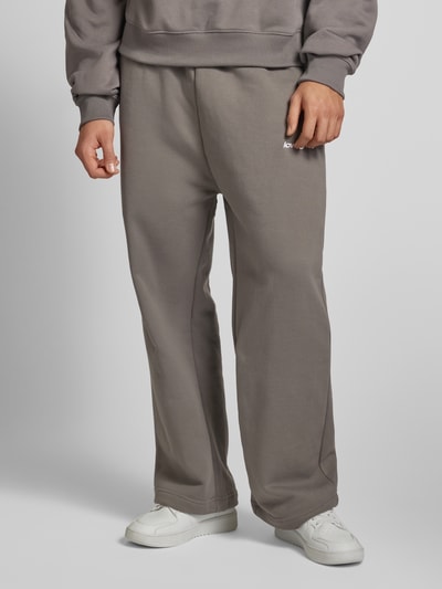 Low Lights Studios Straight Leg Sweatpants mit Label-Stitching Stein 4