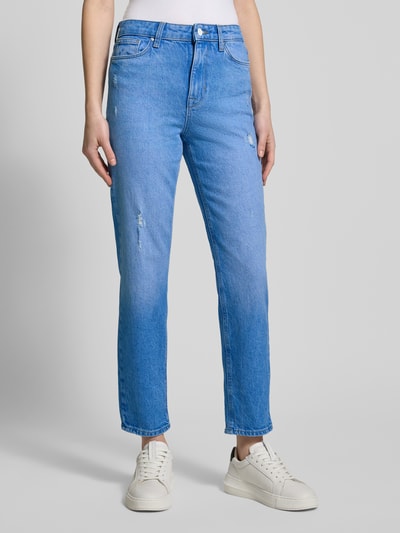 Only Straight Fit Jeans aus Baumwolle mit hoher Taille Modell EMELY' Hellblau 4