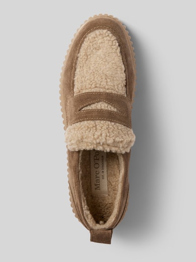 Marc O'Polo Plateau-Loafer mit wärmender Einlage Taupe 3