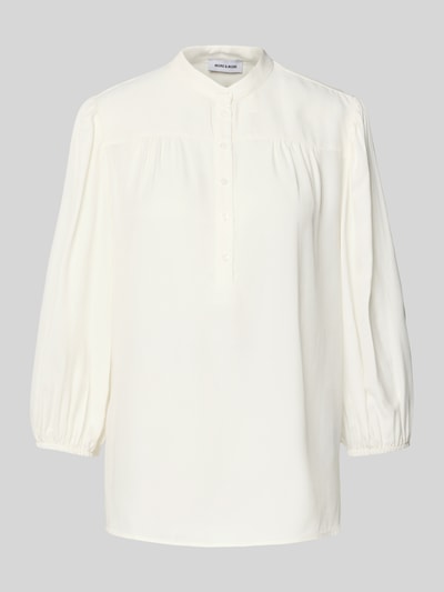 More & More Blusenshirt mit kurzer Knopfleiste Offwhite 2