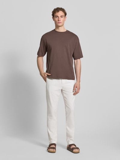Tom Tailor Rechte broek van linnen-katoenmix Beige - 1