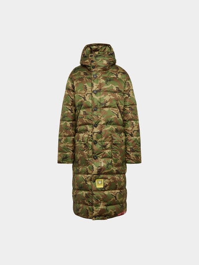 R13X Brumal Mantel mit Camouflage-Muster Khaki 2