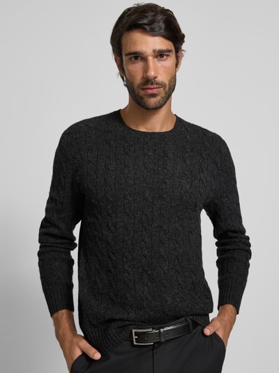 Polo Ralph Lauren Regular fit gebreide pullover van een mix van wol en kasjmier Donkergrijs gemêleerd - 3