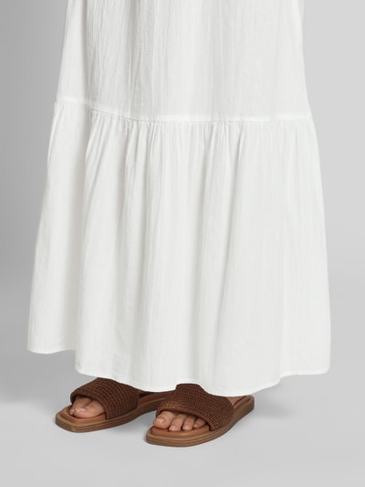 Vero Moda Ausgestellter Maxi-Rock mit Volants Modell 'PRETTY' Weiss 3