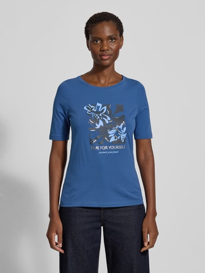 s.Oliver RED LABEL T-shirt o kroju regular fit z mieszanki bawełny Niebieski 4