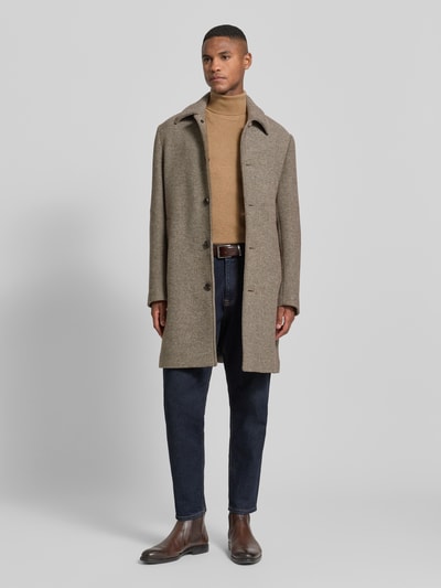 MCNEAL Regular fit coltrui van wolmix met kasjmier Camel gemêleerd - 1