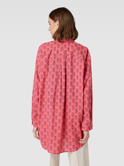 Jake*s Casual Lange blouse met all-over motief Fuchsia - 5