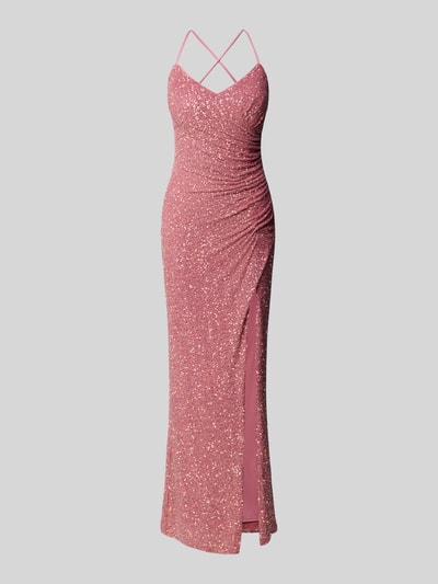 V.M. Abendkleid mit Pailletten Pink 2