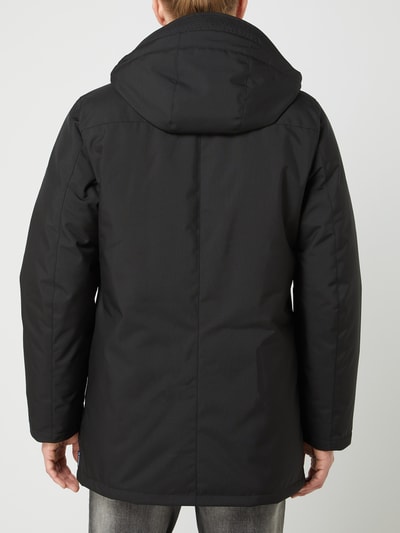 Quartz Co Slim fit parka met vulling van eendendons en veren, model 'Belfort' Zwart - 5