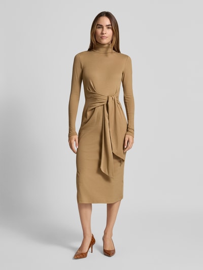Lauren Ralph Lauren Midi-jurk met col, model 'VAUREEN' Camel - 4