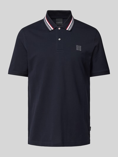 bugatti Regular Fit Poloshirt mit Label-Badge Marine 1