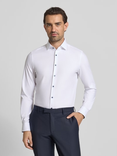 OLYMP Level Five Slim Fit Business-Hemd mit Kentkragen Weiss 4