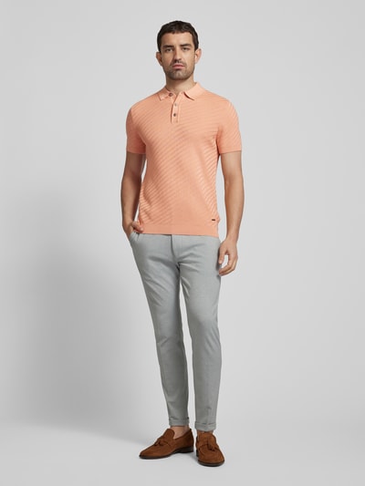 JOOP! Collection Slim Fit Poloshirt mit Knopfleiste Modell 'Maurice' Apricot 1