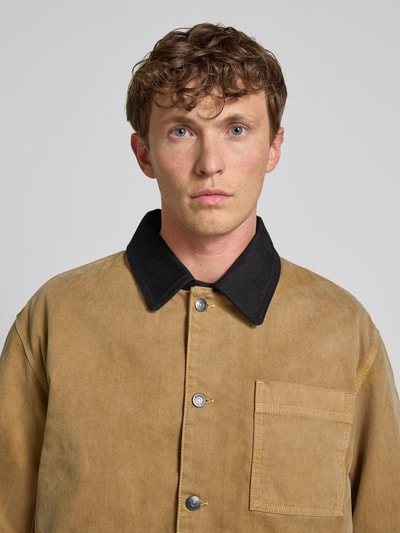 BOSS Orange Regular Fit Jeansjacke aus reiner Baumwolle Modell 'DETROIT' Beige 3