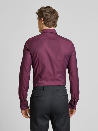 BOSS Slim Fit Business-Hemd mit extra langem Arm Modell 'Hank' Aubergine 5