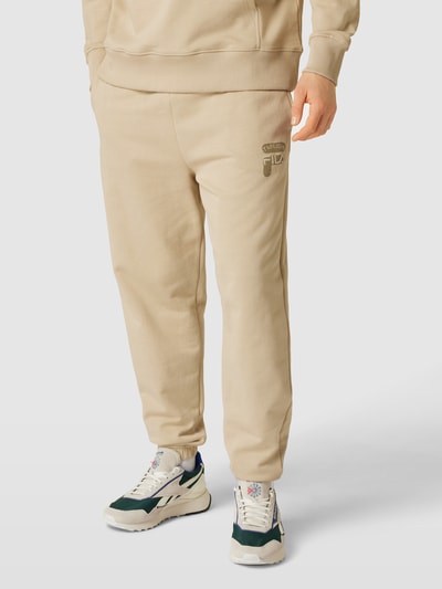 FILA Sweatpants mit Label-Stitching Modell 'BADRA' Beige 4