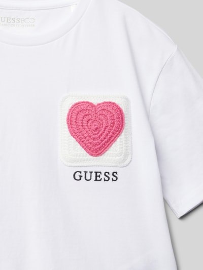 Guess T-Shirt mit Label-Details Weiss 2