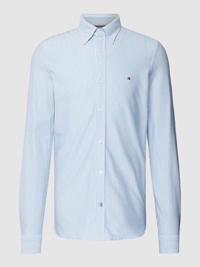 Tommy Hilfiger Slim Fit Freizeithemd mit Streifenmuster Hellblau 2