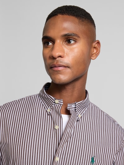 Polo Ralph Lauren Freizeithemd mit Knopfleiste Mittelbraun 3