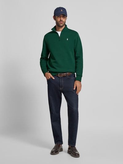 Polo Ralph Lauren Regular Fit Troyer mit Troyer-Kragen Modell 'Double' Dunkelgruen 1