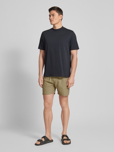 ROTHOLZ Regular Fit Shorts mit Streifenmuster Modell 'Everyday' Sand 1