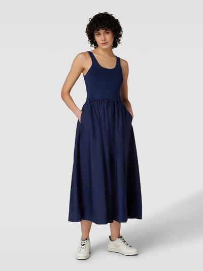 Polo Ralph Lauren Midi-jurk met plooien, model 'ZAHA' Marineblauw - 4