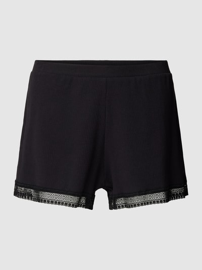 Sloggi Sweatshorts met kant, model 'Go Ribbed' Zwart - 1