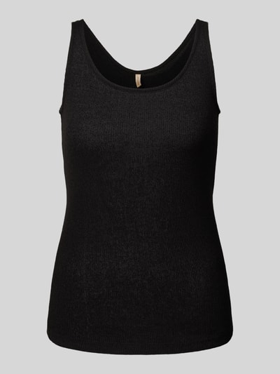 Soyaconcept Tanktop mit Strukturmuster Modell 'Delia' Black 2