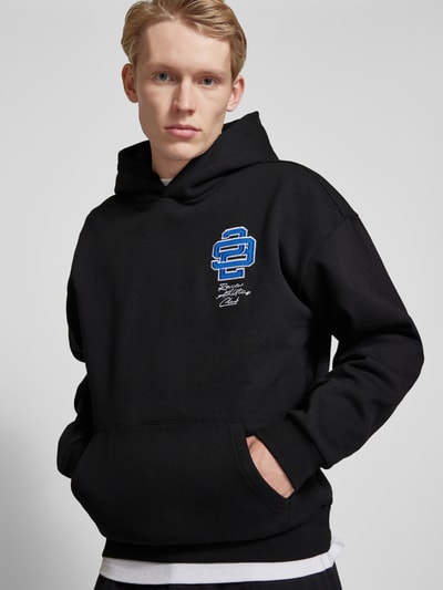 REVIEW Hoodie mit Label-Stitching Black 3