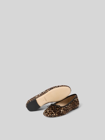 Anine Bing Flats mit Allover-Animal-Print Mittelbraun 5